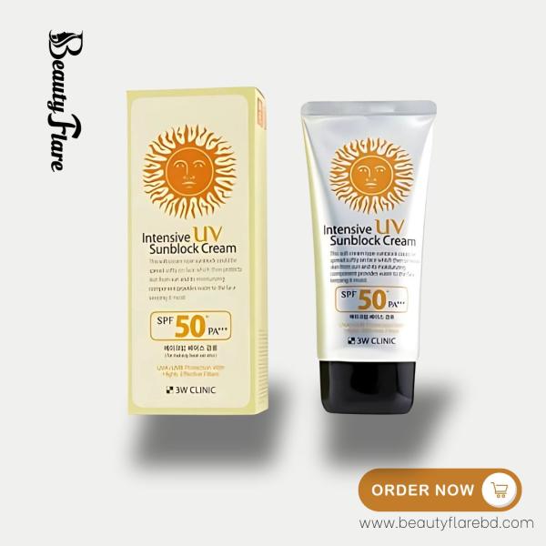 3W Clinic UV Sunblock Cream SPF 50+PA+++ – 70ml